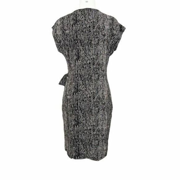 H by Halston Gray Casablanca Classic Short Sleeves Draped Dress size 6 - Picture 3 of 10